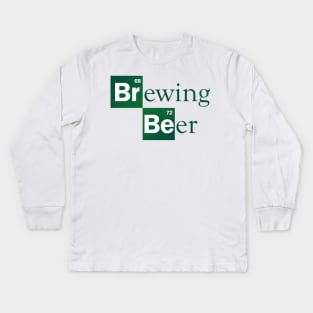 Brewing Beer Kids Long Sleeve T-Shirt